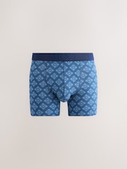 Blue Geometric Pattern 10 pack Rich Trunks Boxers - Image 9 of 14