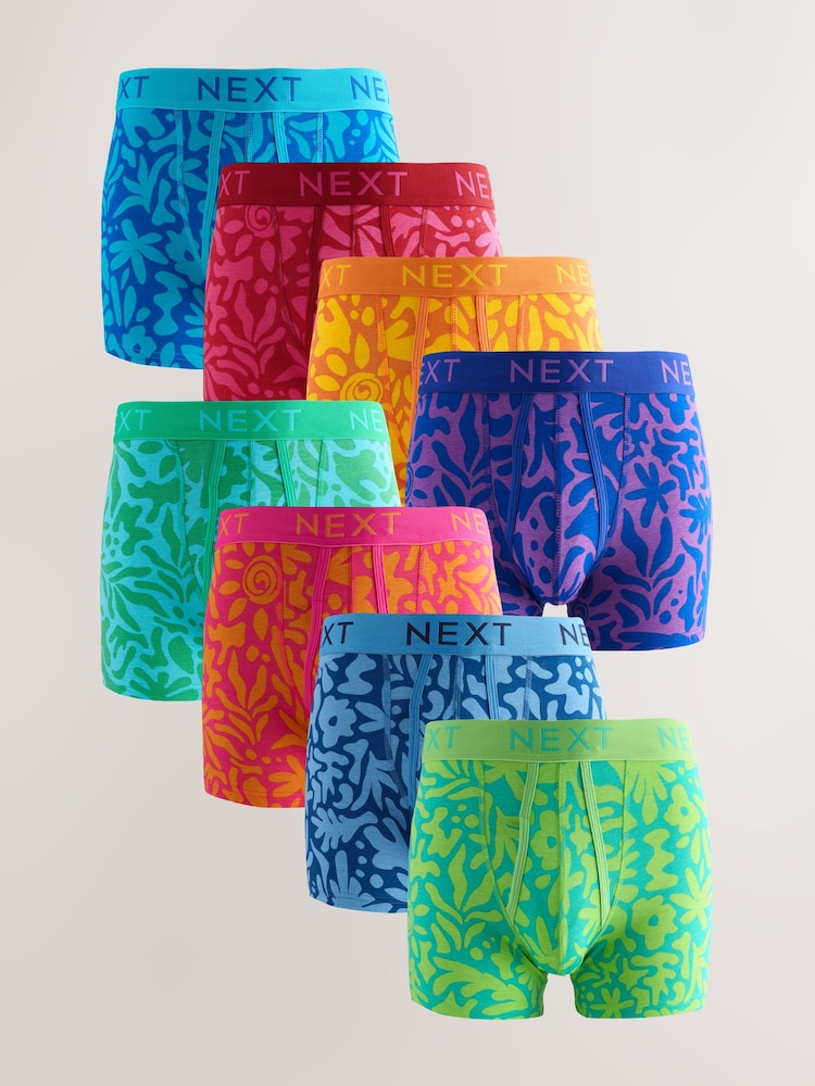 Bright Pattern A-Front Boxers 8 Pack - Image 1 of 12