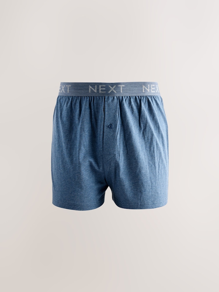 Blue/Grey 5 Pack Loose Boxers - Image 2 of 9