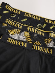 Yellow/Black Licence Nirvana Trunks 3 Pack - Image 6 of 7