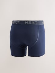 Blue/Grey/Black 5 Pack A-Front Cotton Rich Boxers - Image 3 of 9