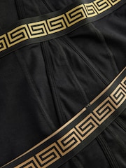 Black Metallic Pattern Waistband 5 Pack A-Front Cotton Rich Boxers - Image 8 of 9