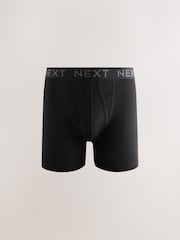 Black 5 Pack Sports Longer Length A-Front Boxers - Image 5 of 9