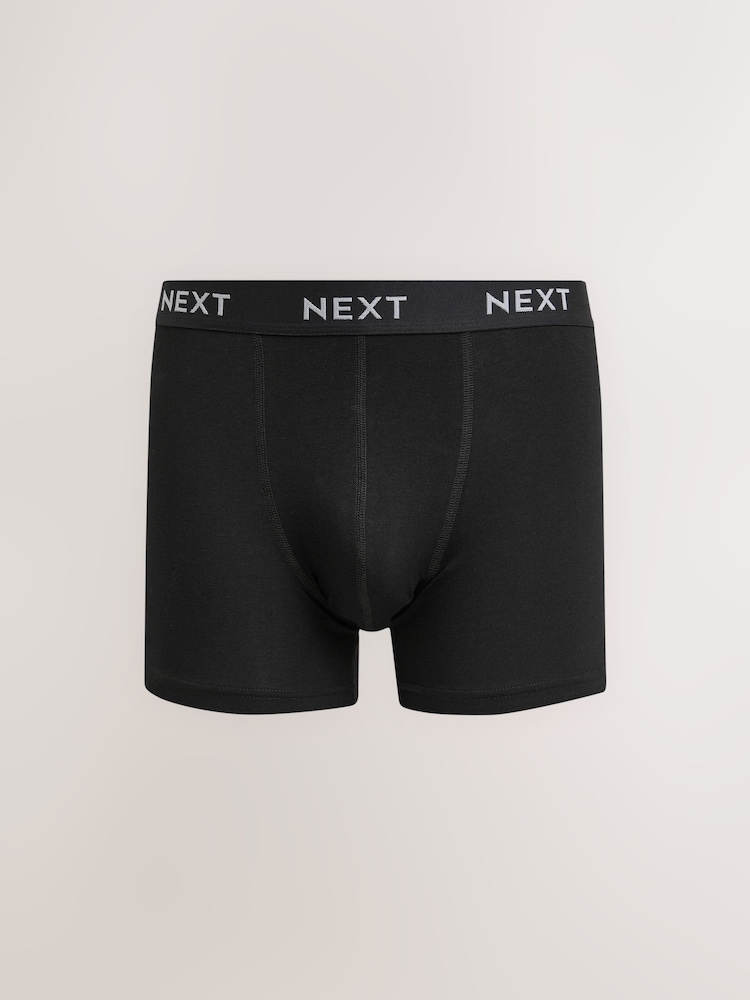 Blue 5 Pack Cotton Rich Trunk Boxers 5 Pack - Image 2 of 8