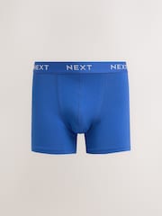 Blue 5 Pack Cotton Rich Trunk Boxers 5 Pack - Image 3 of 8