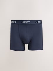 Blue 5 Pack Cotton Rich Trunk Boxers 5 Pack - Image 4 of 8