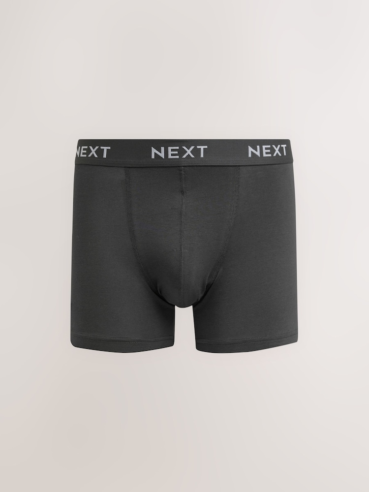 Blue 5 Pack Cotton Rich Trunk Boxers - Image 5 of 8