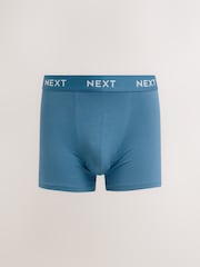 Blue 5 Pack Cotton Rich Trunk Boxers 5 Pack - Image 6 of 8