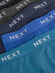 Blue 5 Pack Cotton Rich Trunk Boxers 5 Pack - Image 7 of 8