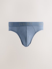 Blue/Grey 5 Pack Cotton Rich Briefs - Image 5 of 9