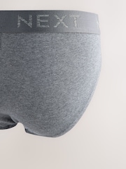 Blue/Grey 5 Pack Cotton Rich Briefs - Image 7 of 9