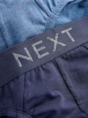 Blue/Grey 5 Pack Cotton Rich Briefs - Image 9 of 9