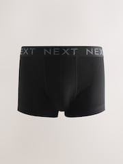 Black Waistband Trunks Boxers 5 Pack - Image 3 of 9