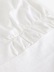 White 100% Cotton Gathered T-Shirt - Image 2 of 3