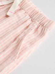 White/ Pink Bunny Stripe Baby 100% Cotton T-Shirt and Wide Leg Trousers Set 2 Piece - Image 13 of 13