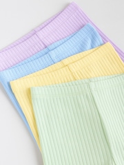 Multi Pastel Colour Baby Leggings 4 Pack (0mths-2yrs) - Image 9 of 11