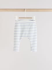 Pink and Grey Stripe 100% Cotton Baby Leggings 3 Pack - Image 3 of 11