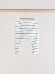 Pink and Grey Stripe 100% Cotton Baby Leggings 3 Pack - Image 6 of 11
