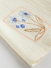 Ecru and Blue Floral Baby - Комплект из 2 предметов (футболка и шорты с пышными рукавами) - Image 10 of 12