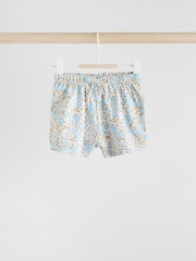 Ecru and Blue Floral Baby - Комплект из 2 предметов (футболка и шорты с пышными рукавами) - Image 5 of 12