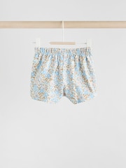 Ecru and Blue Floral Baby - Комплект из 2 предметов (футболка и шорты с пышными рукавами) - Image 6 of 12
