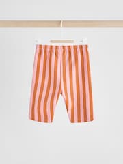Coral/Orange/Pink Baby Short Sleeve Top and Trousers Set - Image 8 of 12