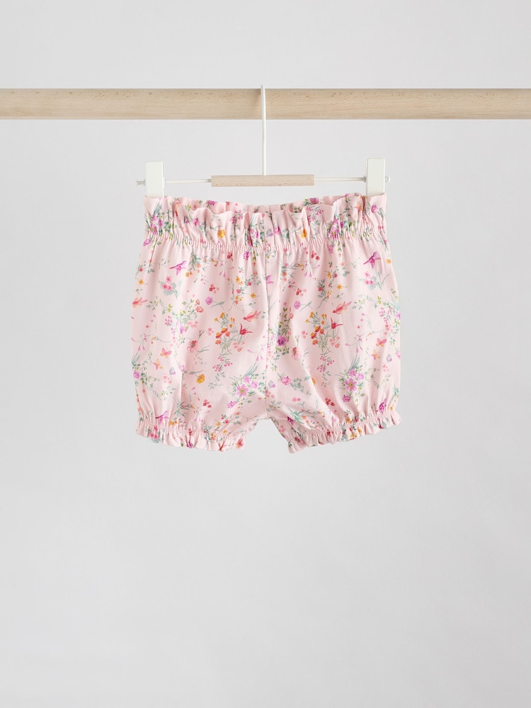 Pink/White Butterfly Short Sleeve Baby Top & Shorts Set 2 Piece - Image 5 of 10
