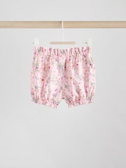 Pink/White Butterfly Short Sleeve Baby Top & Shorts Set 2 Piece - Image 6 of 10
