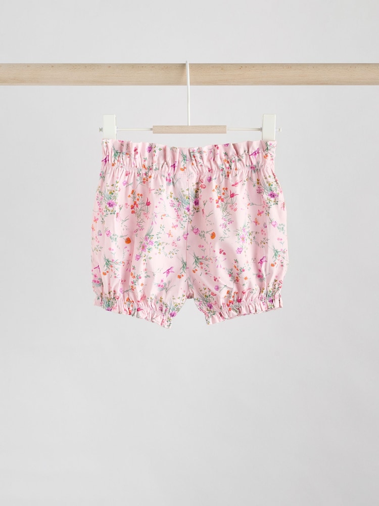 Pink/White Butterfly Short Sleeve Baby Top & Shorts Set 2 Piece - Image 6 of 10