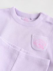 Lilac Purple - Baby Short Sleeve Top and Leggings - Image 8 of 12