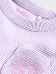 Lilac Purple - Baby Short Sleeve Top and Leggings - Image 9 of 12