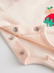 Red/Pink Strawberry/ Hearts - Strawberry & Hearts Baby Short Sleeve Top and Trousers Set - Image 6 of 7