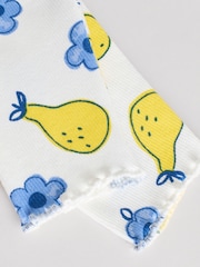 White/ Blue/ Yellow Fruit Baby Short Sleeve Top and Leggings Set 2 Piece - Image 11 of 11