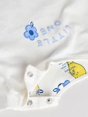 White/ Blue/ Yellow Fruit Baby Short Sleeve Top and Leggings Set 2 Piece - Image 9 of 11