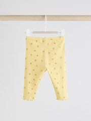 Yellow Lemon Baby Short Sleeve Frill Top and Leggings Set 2 Piece - Image 4 of 10