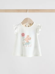 White/Cream Mouse Short Sleeve Baby Top & Shorts Set 2 Piece - Image 2 of 11