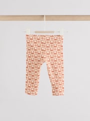 Rust and White Frill Collar Top and Printed Leggings 2 Piece Set - Image 8 of 16