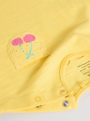 Bright Yellow Short Sleeve Baby Top & Shorts Set 2 Piece - Image 5 of 7