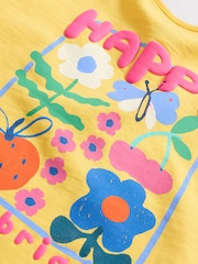 Bright Yellow Short Sleeve Baby Top & Shorts Set 2 Piece - Image 6 of 7