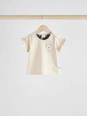 Black/White Flower Short Sleeve Baby Top & Shorts Set 2 Piece - Image 2 of 10