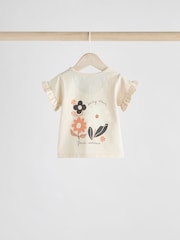 Black/White Flower Short Sleeve Baby Top & Shorts Set 2 Piece - Image 6 of 10