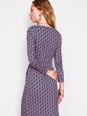 Boden Pink Petite 100% Cotton Twisted Waist Jersey Dress - Image 3 of 5