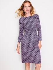 Boden Pink Petite 100% Cotton Twisted Waist Jersey Dress - Image 4 of 5