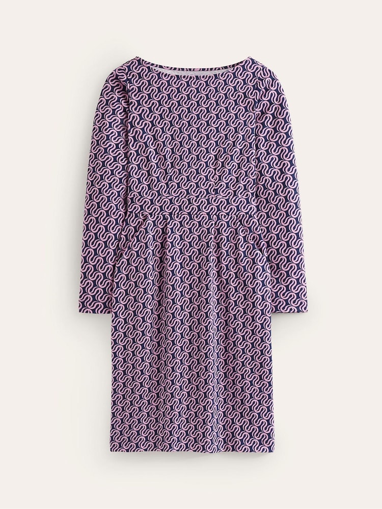 Boden Pink Petite 100% Cotton Twisted Waist Jersey Dress - Image 5 of 5 Boden Pink Petite 100% Cotton Twisted Waist Jersey Dress - Image 5 of 5