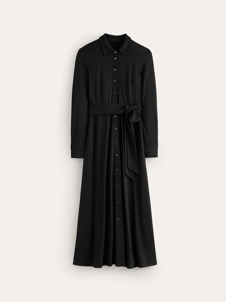 Boden Berry Black Petite Twisted Waist Jersey Dress - Image 2 of 2