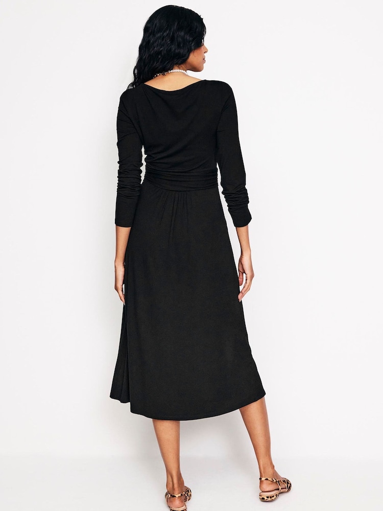 Dark Black - Boden – Jersey-Kleid mit Wickel-Taille - Bild 2 von 6 Dark Black - Boden – Jersey-Kleid mit Wickel-Taille - Bild 2 von 6