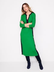 Boden Green Petite Twisted Waist Jersey Dress - Image 1 of 5