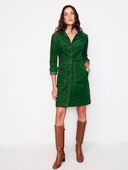 Boden Denim Green Petite Twisted Waist Jersey Dress - Image 1 of 5