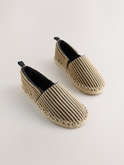 Neutral Stripe Standard Fit (F) Espadrilles - Image 1 of 5