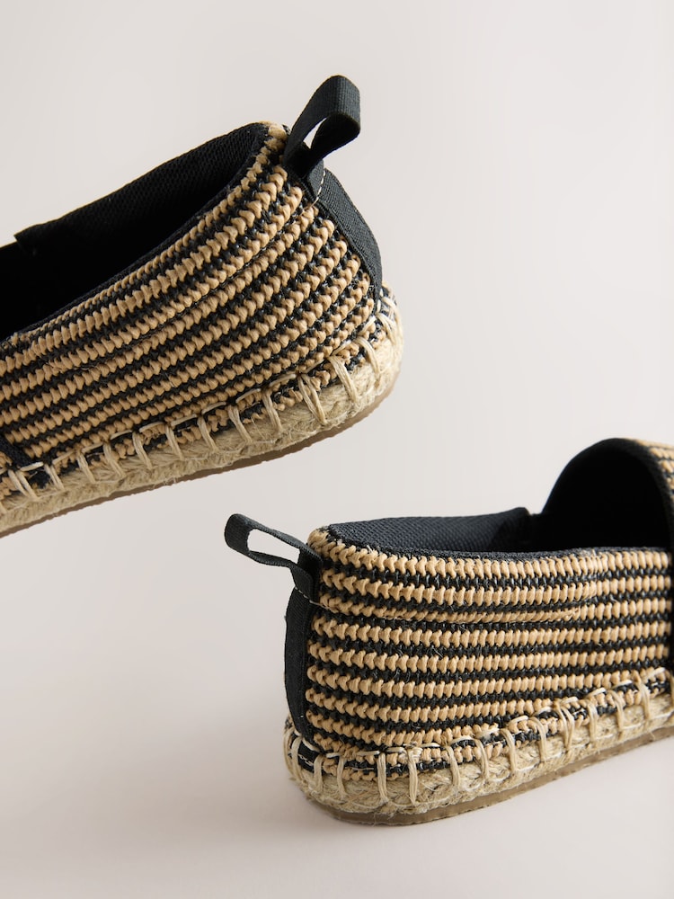 Neutral Stripe Standard Fit (F) Espadrilles - Image 3 of 5
